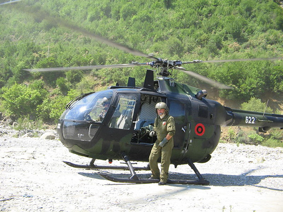 
The first Bo 105E-4 that entered service with the Albanian Air Brigade in 2006