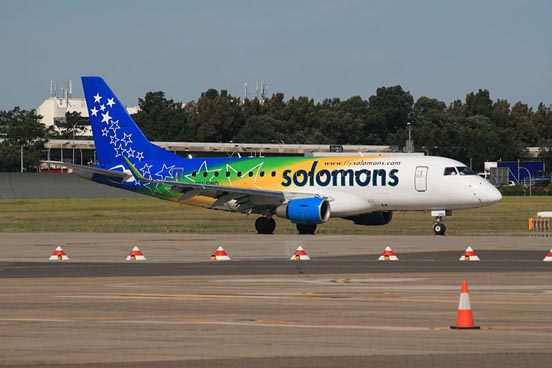 
A Solomon Airlines E170 at Sydney Airport