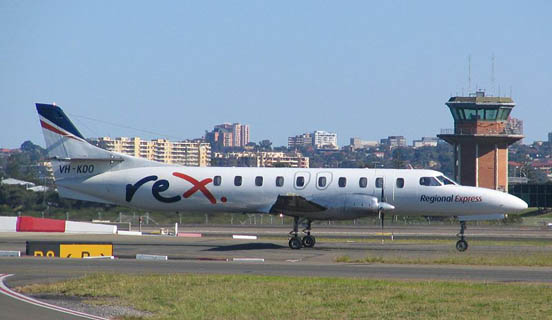 
VH-KDO, a Metro 23 of Australian regional airline Regional Express (REX). The REX Metros have since been sold or transferred to subsidiary company Pel-Air.