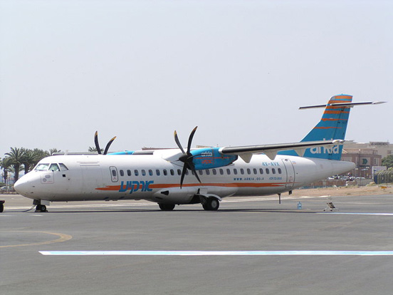 
Arkia ATR 72-500 parked at Eilat Airport, Israel