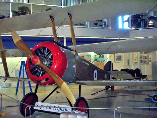 
Sopwith Triplane reproduction at the Aero Space Museum of Calgary, 2005