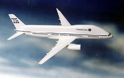 
The planned experimental Tupolev Tu-206.