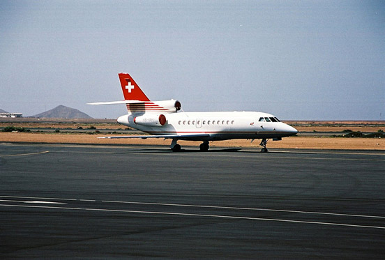 
A Falcon 900 on Sal Island, Cape Verde