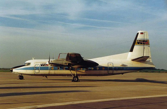 
The Fokker F-27 turboprop airliner.