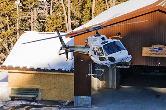 
AS350 B3 heli-ski helicopter operated by Jet Systems at Les Arcs