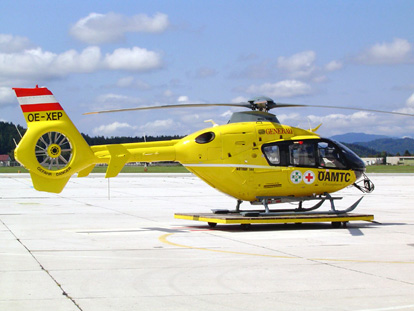 
EC135 T2 air ambulance of the Austrian Air Rescue service in Klagenfurt, Austria