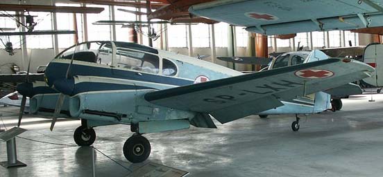 
Aero Ae 145 used in Poland as an air ambulance
(Polish Aviation Museum)