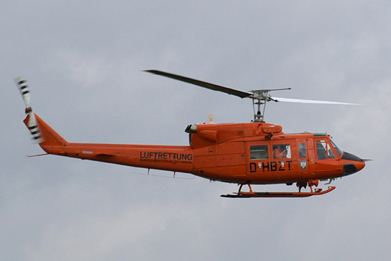 
German Bell 212 used as air ambulance by the Ministry of the Interior.