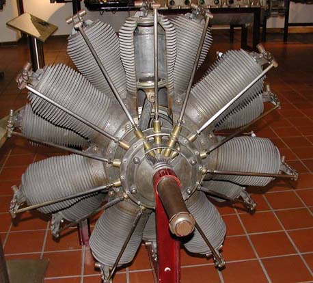 
German Oberursel U.III engine in museum