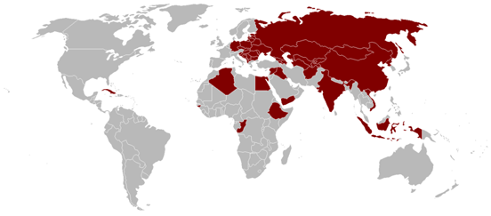 
Countries which have operated the Il-14