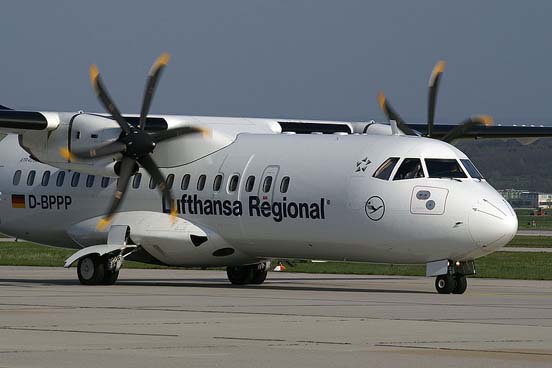 
Contact Air/Lufthansa Regional ATR 42-500 at Stuttgart Airport