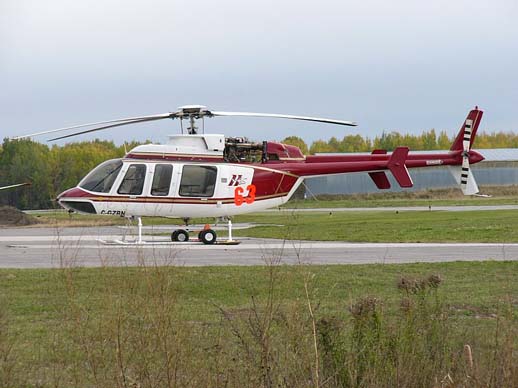
Helitack 63: a Bell 407 used for firefighting.