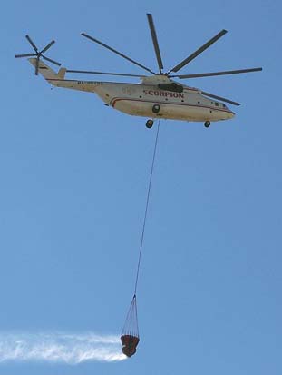 
A Mi-26TC in firefighter role in action over Athens