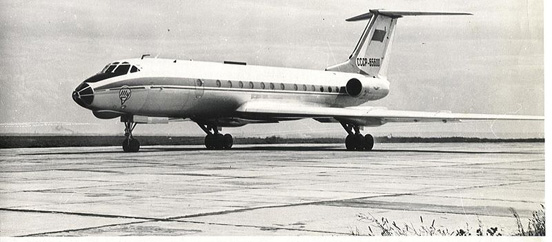 
The first tested Tu-134 prior to series CCCP-65600 (00-02) with 2 x D-20P-125 Soloviev engines (14 August 1965 Kharkov)