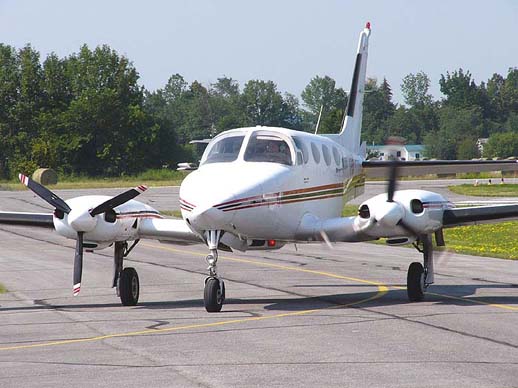 
1973 model Cessna 340 front view