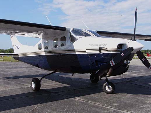 
A Cessna P210N Pressurized Centurion with its distinctive small windows