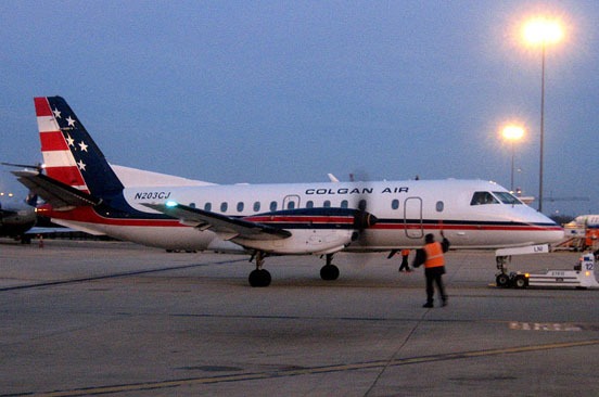
Saab 340B in Colgan Air livery originally delivered to American Eagle