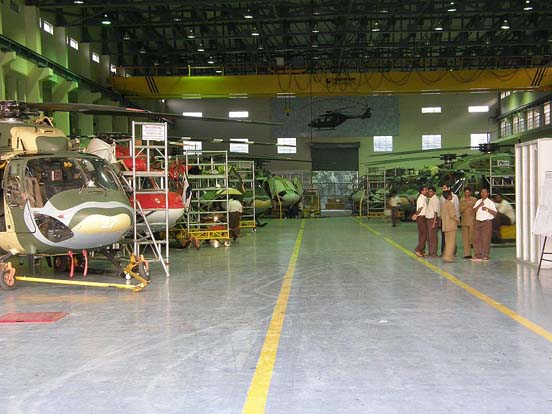
Production line of the HAL Dhruv at HAL, Bangalore