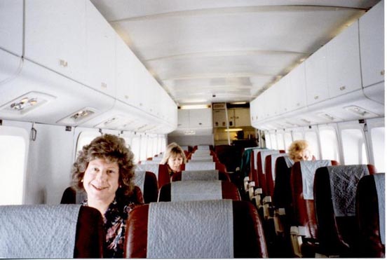 
Cabin interior of Manx Airlines Short 360 showing 'box' structure and two-and-one seating layout