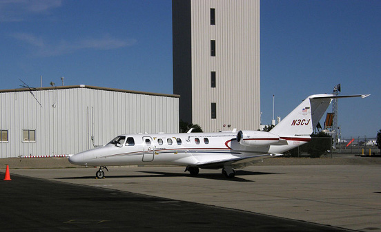 
A Citation CJ3 flight test aircraft at the National Test Pilot School, Mojave in 2007