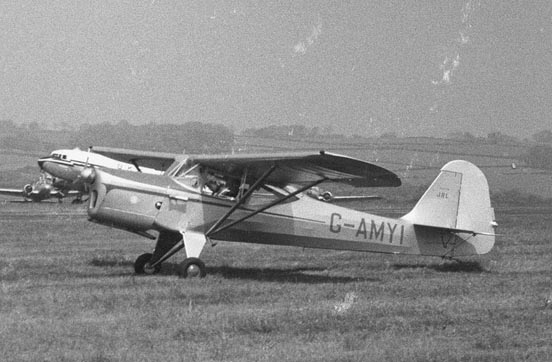 
The sole J/8L Aiglet Trainer had an enlarged fin and rudder. Leeds (Yeadon) Airport May 1955