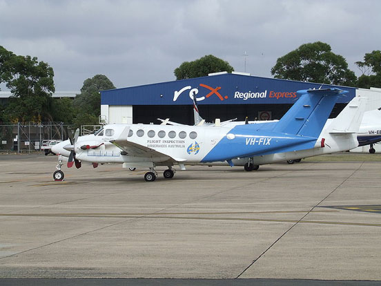 
King Air 350 operated by AeroPearl, used for checking navaids in Australia on behalf of Airservices Australia