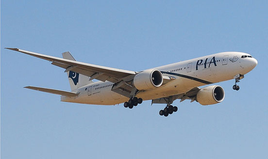 
The first 777-200LR built, in service with Pakistan International Airlines.