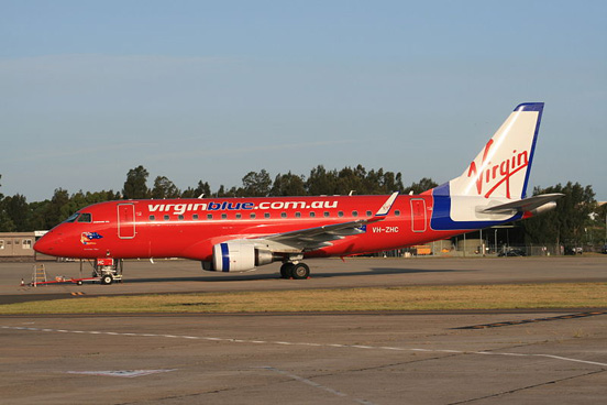 
'Irresista-blue', Virgin Blue's third ERJ-170 at Sydney Airport