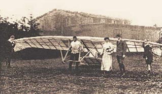 
Gottlob Espenlaub's first hang gliding competition at Wasserkuppe, Germany, 1921.