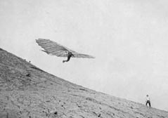 
Engineer Otto Lilienthal, the father of aviation and of hang gliding. Germany, 1895.