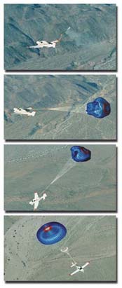 
NASA photo series showing the CAPS deployment in action.