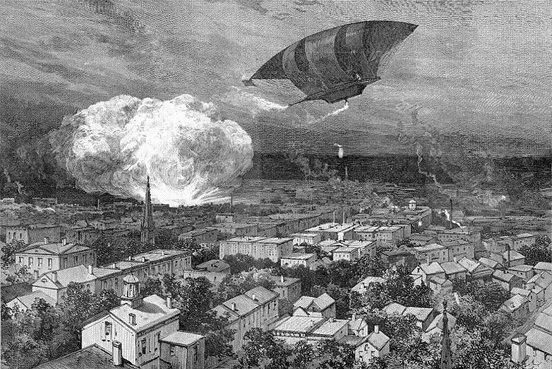 
Proposed dynamite balloon, 1885