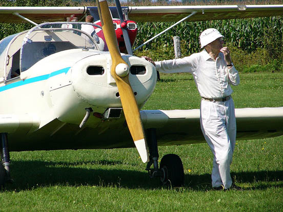 
A Canadian private pilot with his Jodel D11-2.