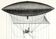 
The navigable balloon created by Giffard in 1852