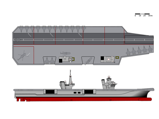 
Impression of the Queen Elizabeth class, two of which are under construction for the Royal Navy.