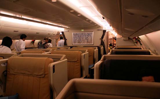 
Business class on the first Singapore Airlines A380