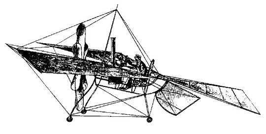
Félix du Temple's 1874 Monoplane.