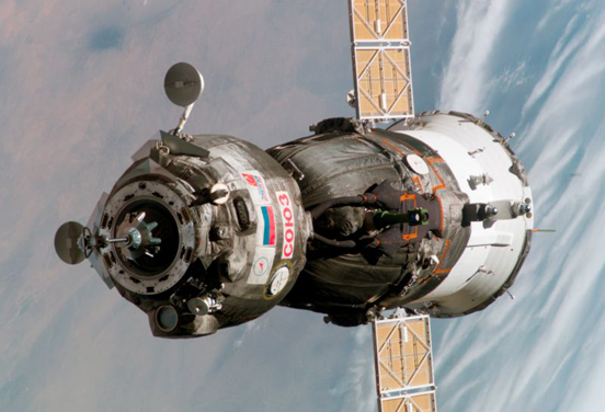 
A Russian Soyuz bringing a crew to the ISS