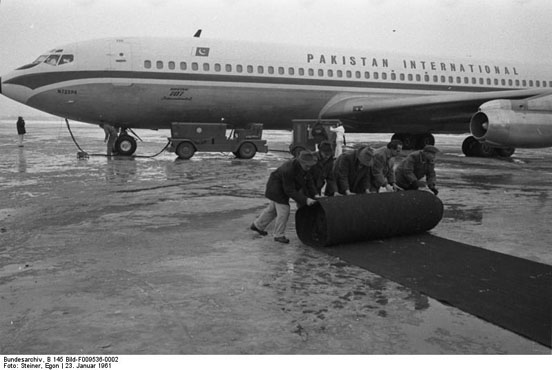 
A Pakistan International Airlines Boeing 707 photographed in Germany, 1961