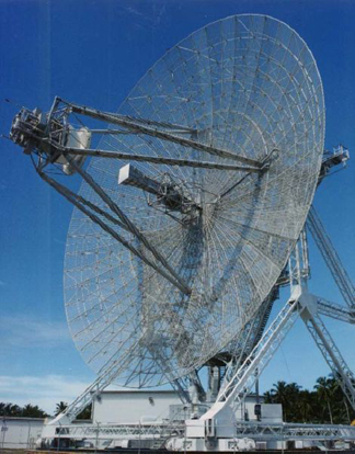 
A long-range radar antenna, known as ALTAIR, used to detect and track space objects in conjunction with ABM testing at the Ronald Reagan Test Site on the Kwajalein atoll.