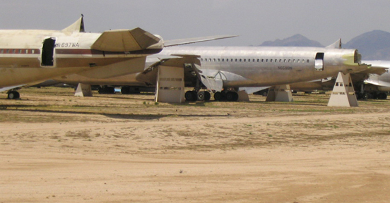 
Boeing 707s at AMARC being used for salvage parts for the KC-135s.