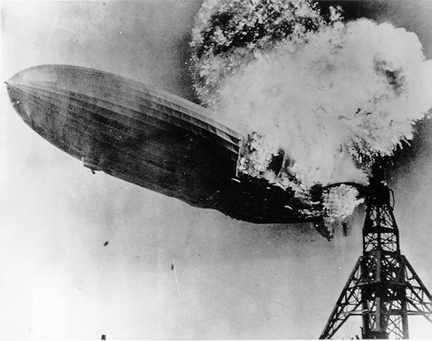 
The Hindenburg on fire