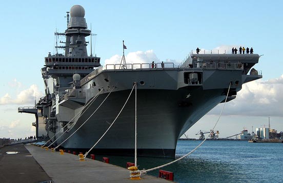 
The Italian aircraft carrier Cavour