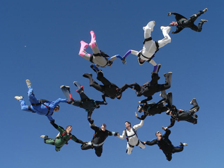 
12-Way Formation With Video Over Chicagoland Skydiving Center