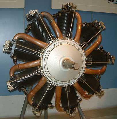 
Le Rhone 9C rotary aircraft engine.