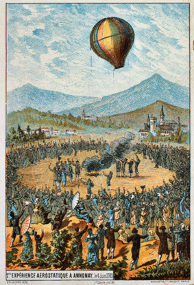 
First public demonstration in Annonay, 1783-06-04.