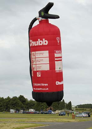 
A special-shape hot air balloon - Chubb fire extinguisher