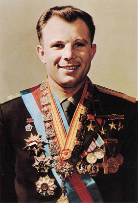 
Yuri Gagarin, first person in space (1961).
