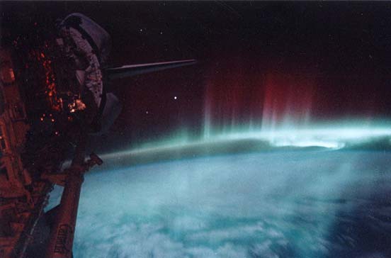 
Aurora australis seen from orbit.