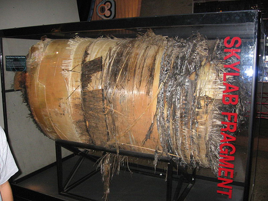 
The largest fragment of Skylab recovered after its reentry through Earth's atmosphere. It is on display at the United States Space & Rocket Center.